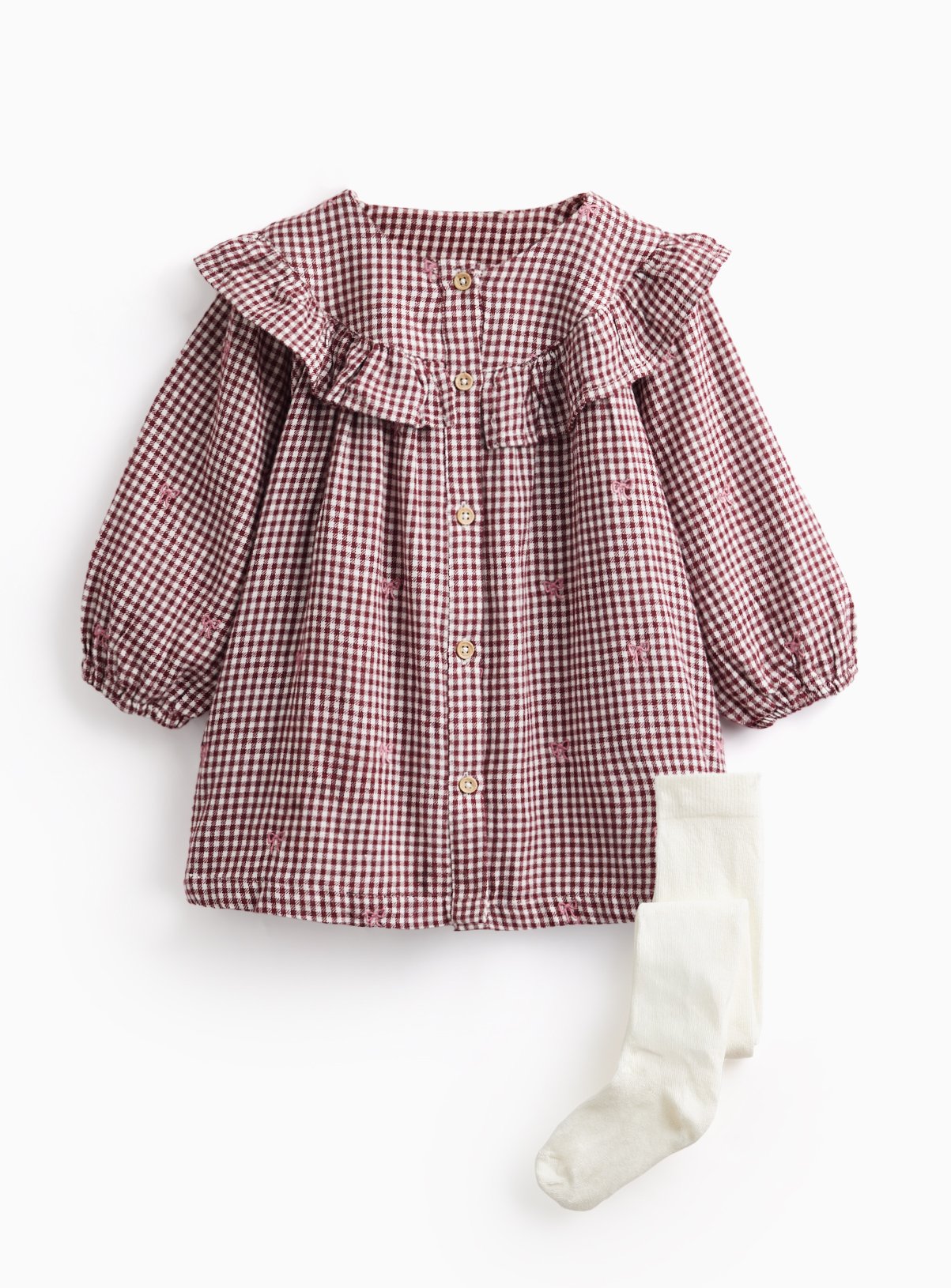Heritage Check Dress with Tights 3-6 months - Image 1 thumbnail